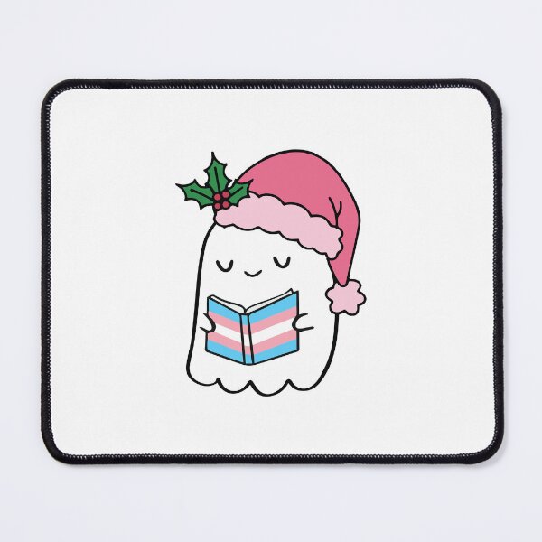 Item preview, Queer Holiday Ghost Reading the Trans Book. designed and sold by Cannaxes Studio.