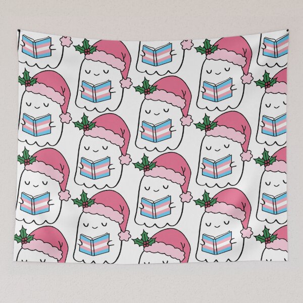 Item preview, Queer Holiday Ghost Reading the Trans Book. designed and sold by Cannaxes Studio.