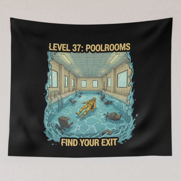 Item preview, Backrooms Level 37 Poolrooms designed and sold by k3rstman1.