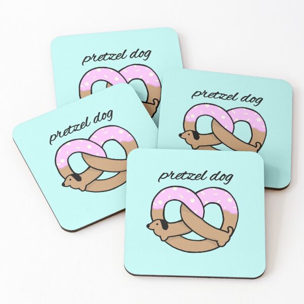 Item preview, Cute Pretzel Dog – Kawaii Dachshund Food Illustration designed and sold by Splasheverything .