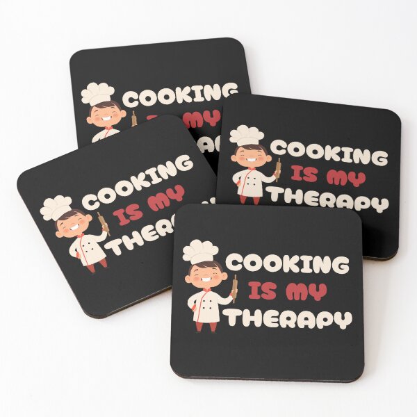 Item preview, Cooking Is My Therapy – Cute Chef Art designed and sold by Mingooshop.