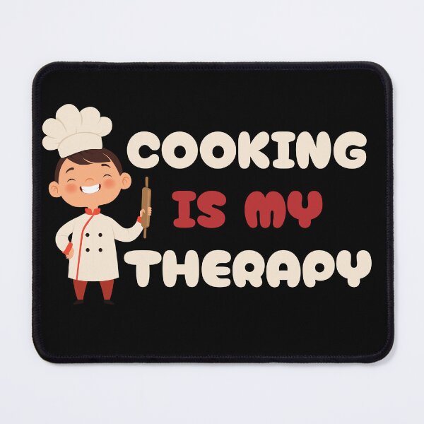 Item preview, Cooking Is My Therapy – Cute Chef Art designed and sold by Mingooshop.