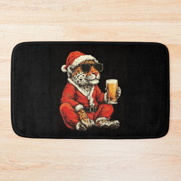 Item preview, Cool Leopard Santa Sunglasses Drinking Beer Christmas designed and sold by k3rstman1.