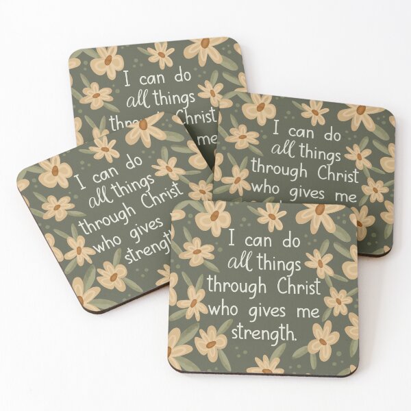 Item preview, All Things Through Christ - Philippians 4:13 designed and sold by Willow & Grace Designs.
