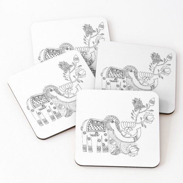 Item preview, Elephant Madhubani Design designed and sold by umasharda.