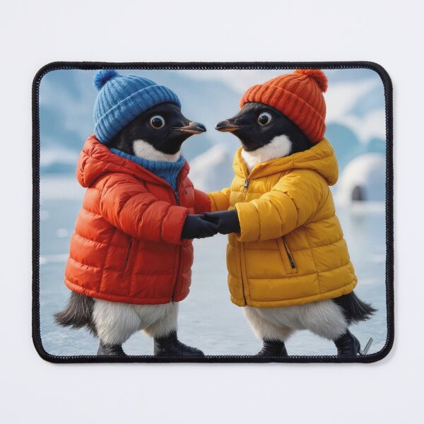 Item preview, Pair of Penguins Ice Skating On an Artic Lake designed and sold by Maria Dryfhout.