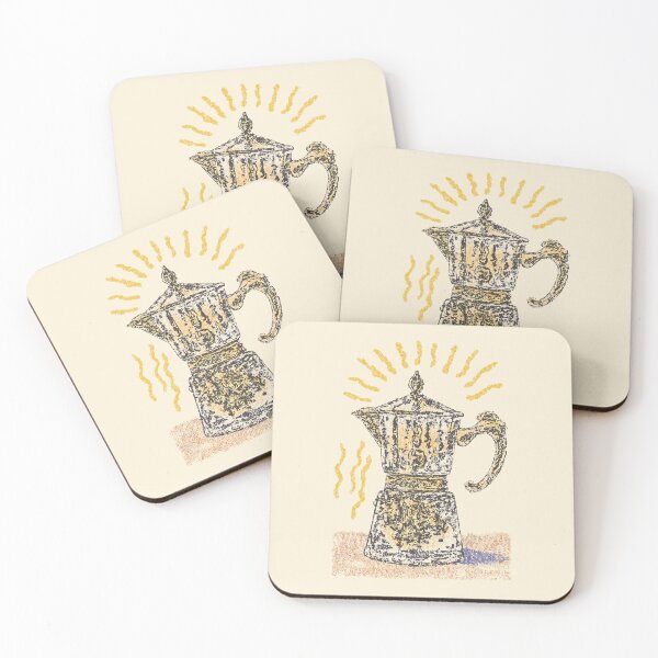 Item preview, Moka Pot Coffee Art – Pointillism Style Brew designed and sold by Mystikos Art.