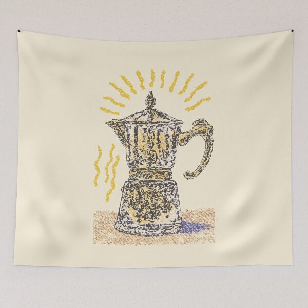 Item preview, Moka Pot Coffee Art – Pointillism Style Brew designed and sold by Mystikos Art.