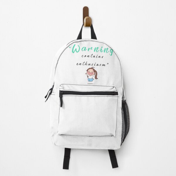 Item preview, Warning: Contains Enthusiasm – Cute Fun Quote Design designed and sold by SloganSauce.