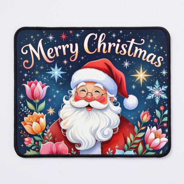 Item preview, Santa in lovely colors and winter flowers, Merry Christmas designed and sold by Magixa.