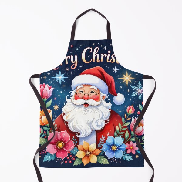 Item preview, Santa in lovely colors and winter flowers, Merry Christmas designed and sold by Magixa.
