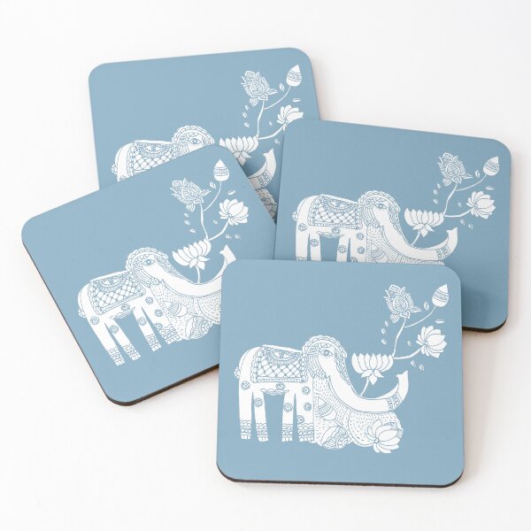Item preview, Blue Elephant Madhubani Design designed and sold by umasharda.