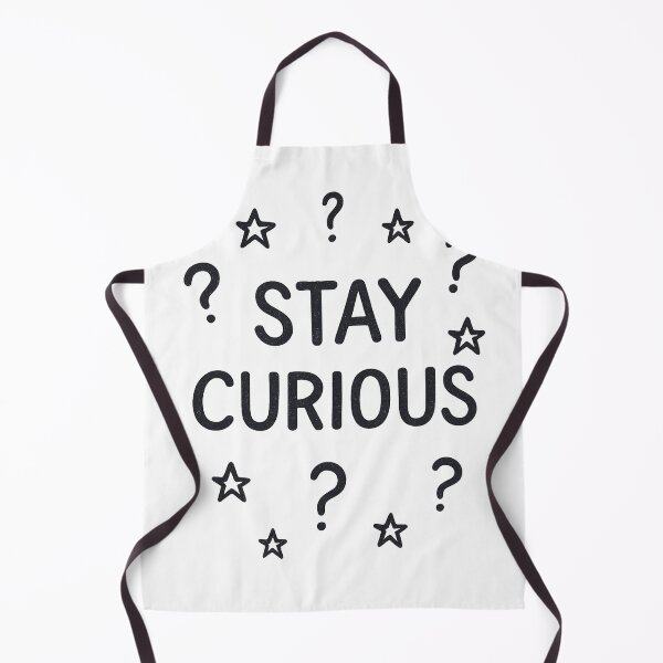 Item preview, “Stay curious.” — little doodle stars and question marks designed and sold by Stoneriez.