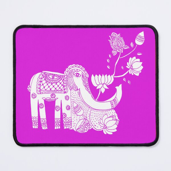 Item preview, Magenta Elephant Madhubani Design designed and sold by umasharda.