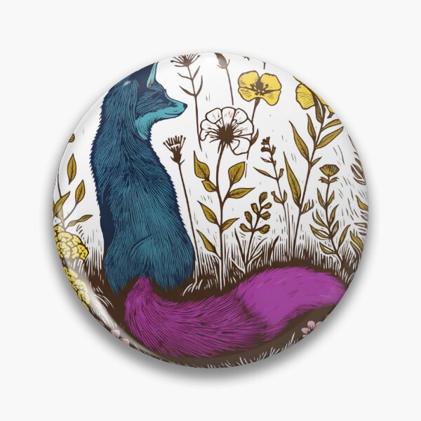 Item preview, Cottagecore Fox, Woodland Animals, Wildflower Meadow, Botanical Forestcore  designed and sold by DesignDenDo ⭐⭐⭐⭐⭐.