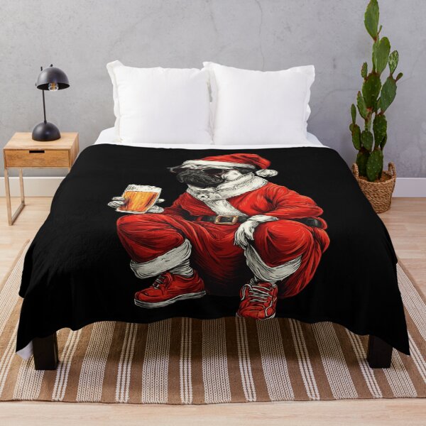 Item preview, Cool Pug Santa Beer Christmas Holiday designed and sold by k3rstman1.