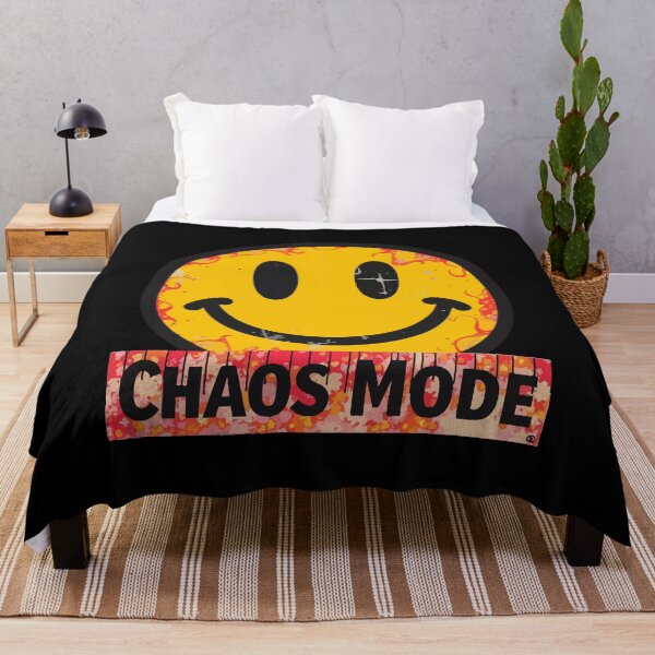 Item preview, Chaos Mode Distressed Smiley Face – Grunge Streetwear Graphic Tee designed and sold by Design-Pro-21.