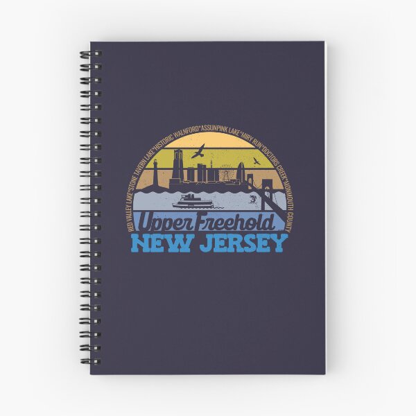Item preview, Upper Freehold New Jersey Sunset Retro Vintage Local Pride Logo designed and sold by CRHPOD20.