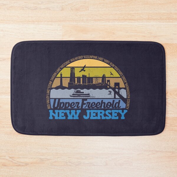 Item preview, Upper Freehold New Jersey Sunset Retro Vintage Local Pride Logo designed and sold by CRHPOD20.