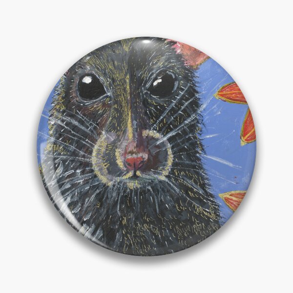 Item preview, Rat in red flowers designed and sold by Rebekah Gavra.