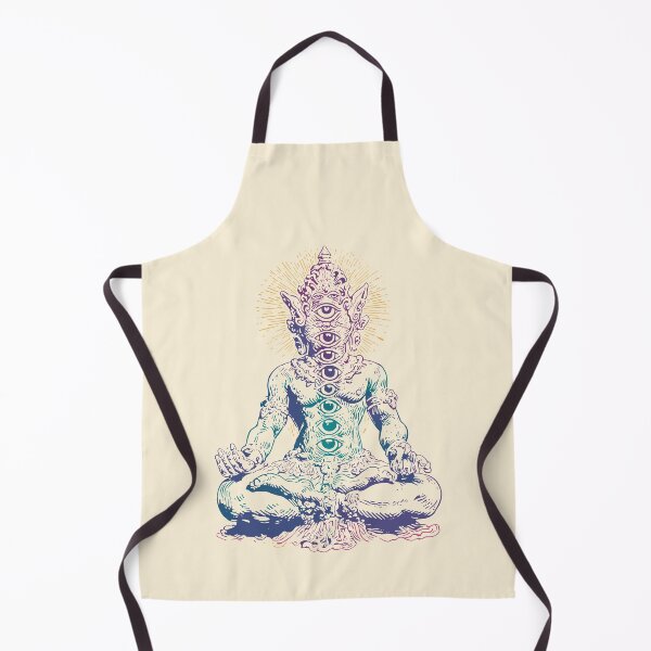 Item preview, Mystical Meditative Figure with Multiple Eyes – Spiritual Visionary Art designed and sold by Mystikos Art.