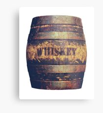 Rustic American Whiskey Barrel Metal Print
