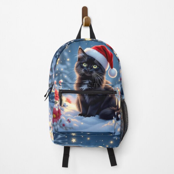 Item preview, Black cat in Santa,s hat designed and sold by Magixa.