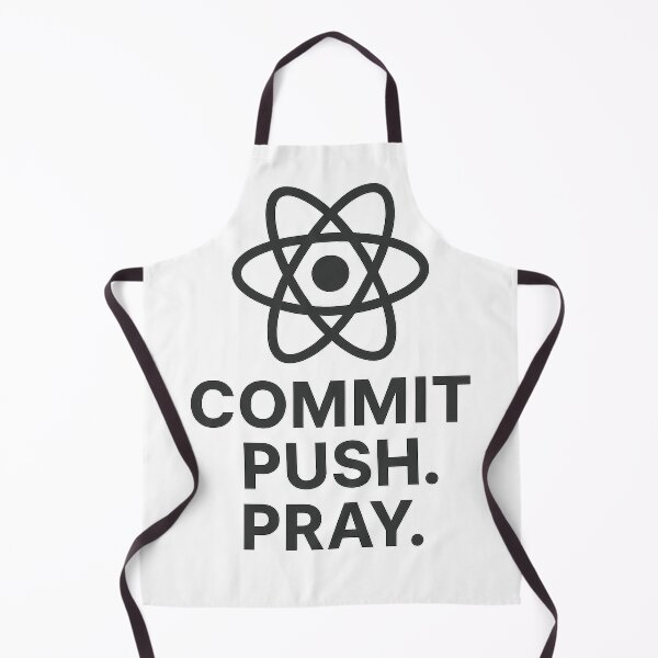 Item preview, Commit Push Pray – Minimal React-Inspired Coding Humor designed and sold by techy-rrr.
