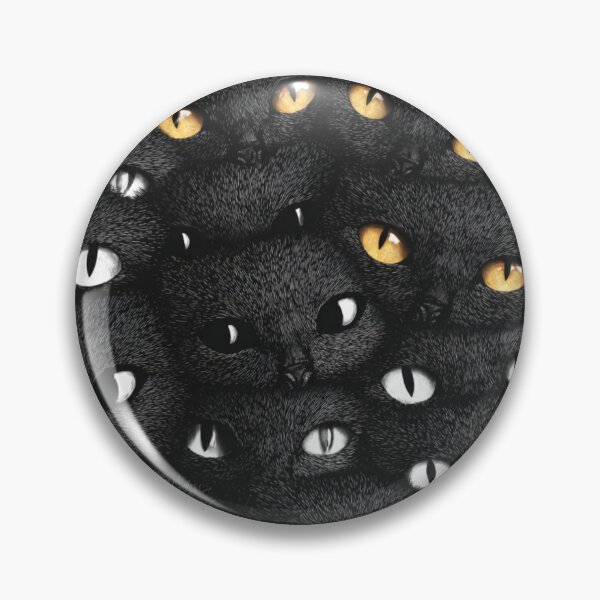 Item preview, Big black cats eyes pattern designed and sold by SmileshareShop.