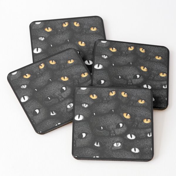 Item preview, Big black cats eyes pattern designed and sold by SmileshareShop.