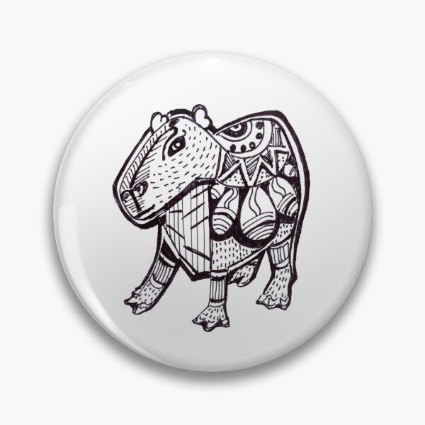 Item preview, Capybara Madhubani Design designed and sold by umasharda.