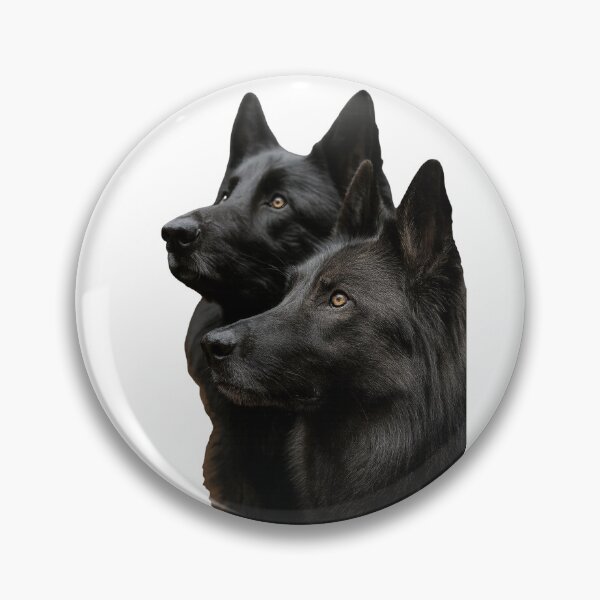 Item preview, Black German Shepherd Duo – Majestic Dark Wolfdogs Portrait designed and sold by kimkosovo.