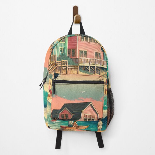 Item preview, Ukiyo-e Seaside Beach Scene – Edo-Style Coastal Art of Seaside, USA designed and sold by Vandy Fullam.