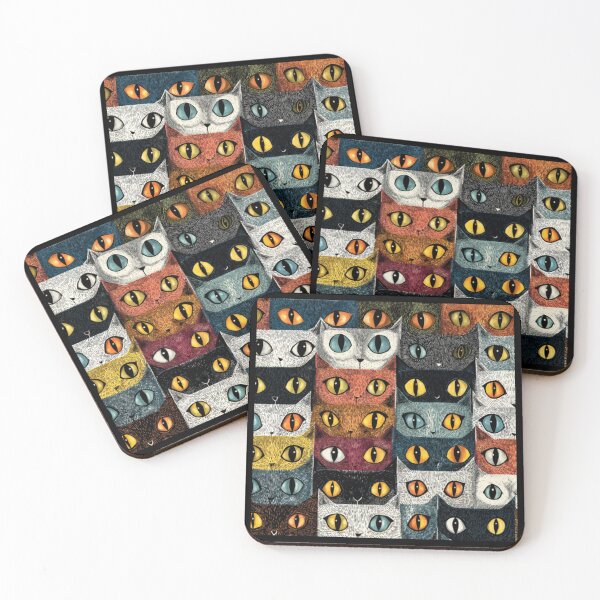 Item preview, Big cats eyes watching you pattern designed and sold by SmileshareShop.