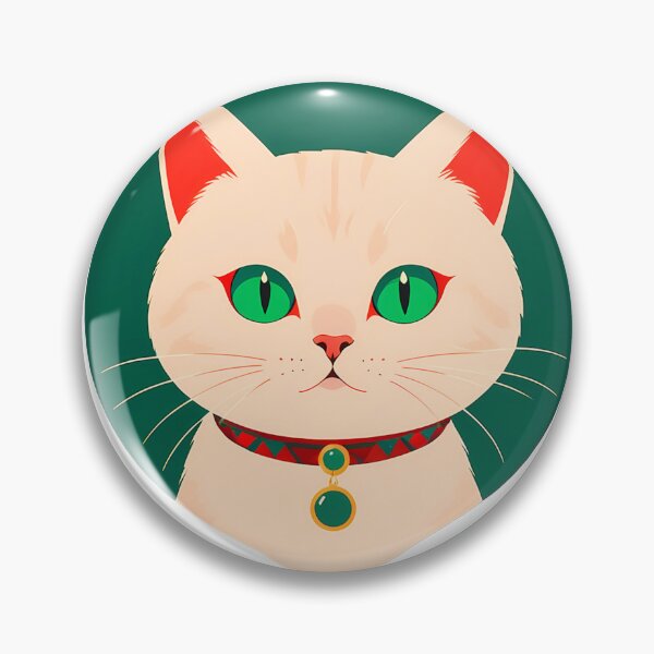 Item preview, Elegant Green-Eyed Cat – Stylish Feline Portrait Illustration designed and sold by Shop Arts & Design.