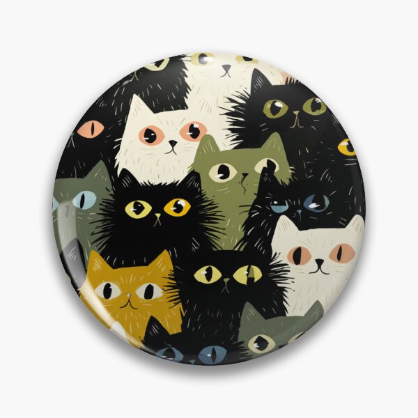 Item preview, Hairy cats big eyes pattern designed and sold by SmileshareShop.