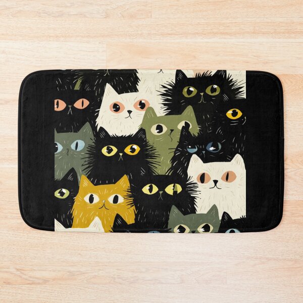 Item preview, Hairy cats big eyes pattern designed and sold by SmileshareShop.