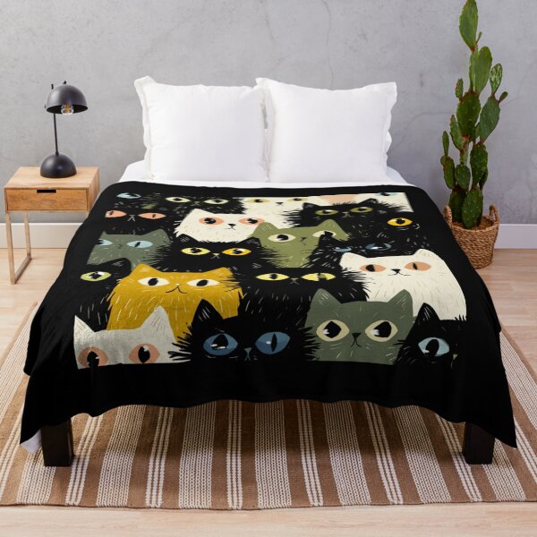 Item preview, Hairy cats big eyes pattern designed and sold by SmileshareShop.