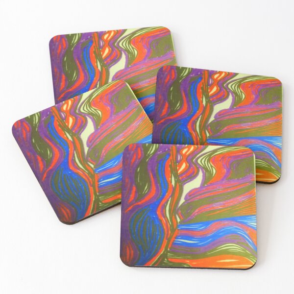 Item preview, waves fluorescence colorful abstract design designed and sold by SmashingDeals.