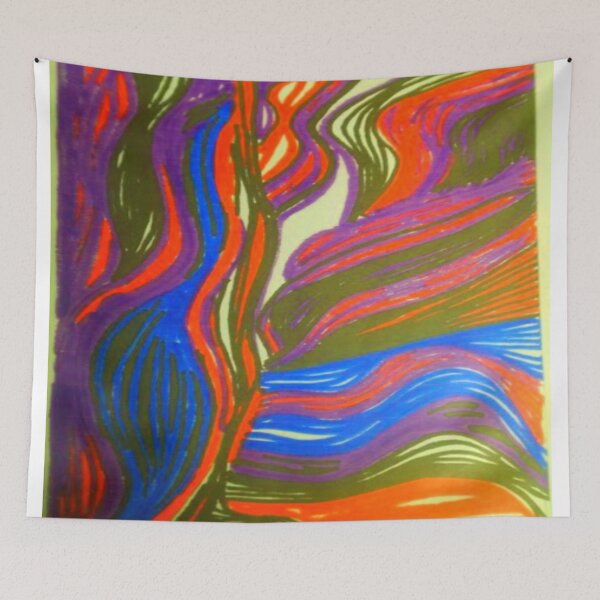 Item preview, waves fluorescence colorful abstract design designed and sold by SmashingDeals.