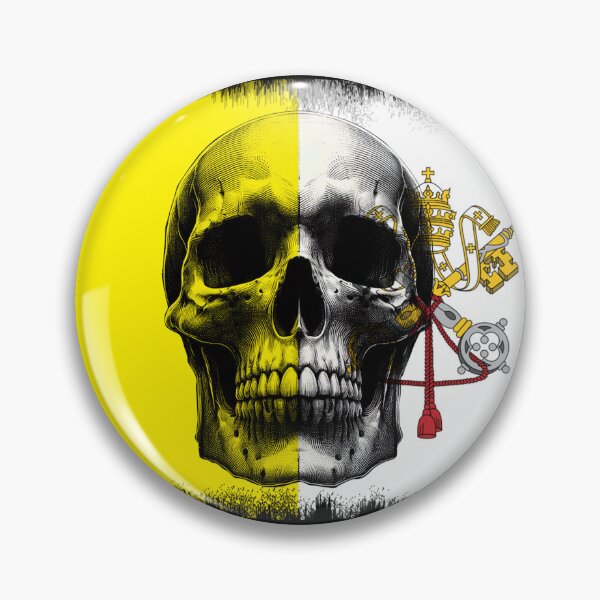 Item preview, VATICAN CITY SKULL FLAG NATION RAREART COUNTRY HALLOWEEN #ogirdor designed and sold by ogirdorgraphics.