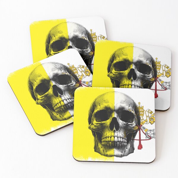 Item preview, VATICAN CITY SKULL FLAG NATION RAREART COUNTRY HALLOWEEN #ogirdor designed and sold by ogirdorgraphics.