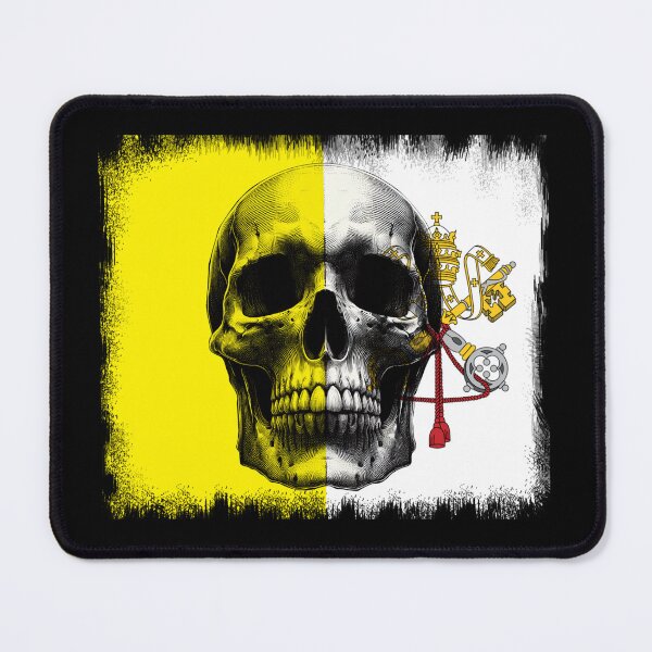 Item preview, VATICAN CITY SKULL FLAG NATION RAREART COUNTRY HALLOWEEN #ogirdor designed and sold by ogirdorgraphics.