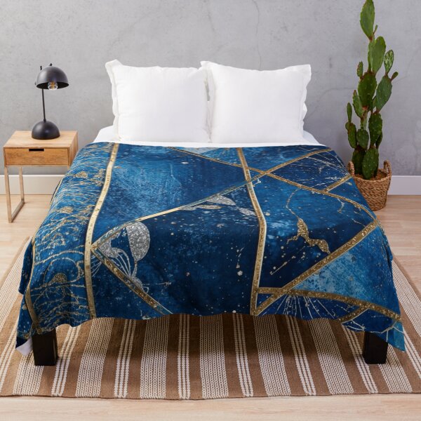 Item preview, Blue & Gold Luxe Geometric Holiday Art designed and sold by Harmonic_Layers.