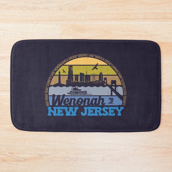 Artikelvorschau, Wenonah New Jersey Sunset Retro Vintage Lokalstolz Logo entworfen und verkauft von CRHPOD20.