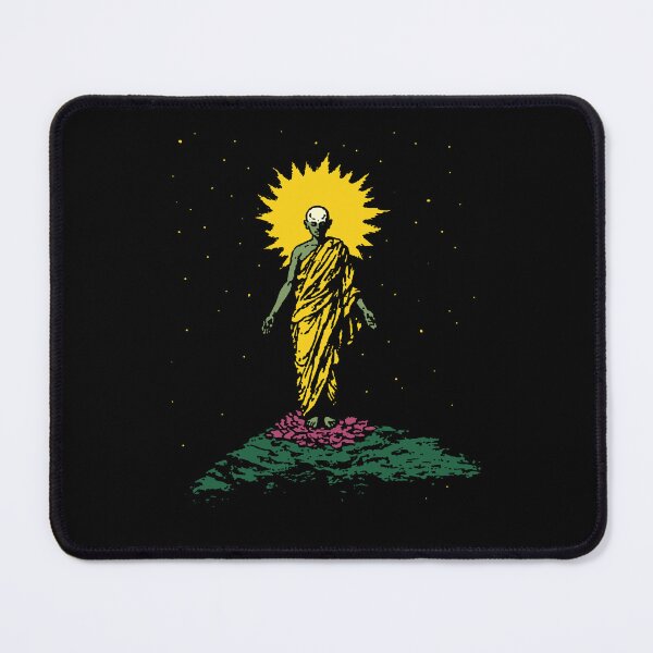 Item preview, Cosmic Monk with Halo – Spiritual Enlightenment Art designed and sold by Mystikos Art.