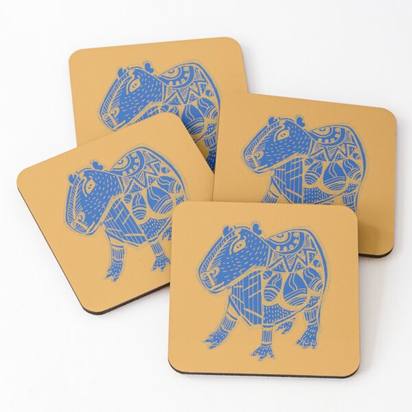Item preview, Hello There! Capybara Madhubani Design designed and sold by umasharda.