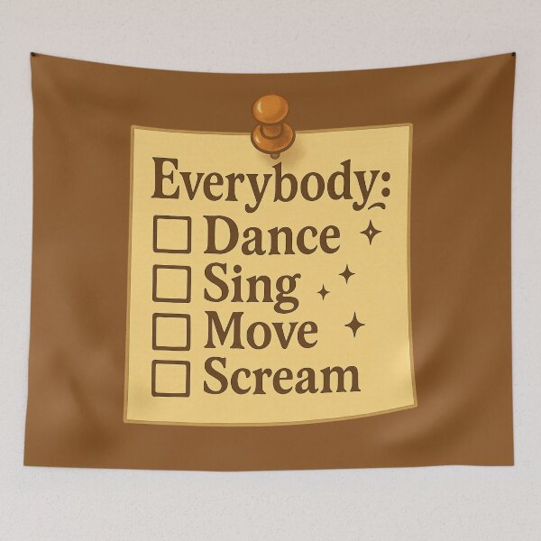 Item preview, florence and the machine inspired Everybody Checklist – Dance Sing Move Scream Witchy Aesthetic Sticky Note Design designed and sold by From Cyryl with Love.