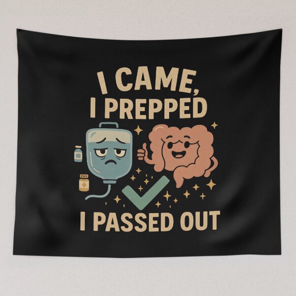 Item preview, Funny Colonoscopy Prep Humor – “I Came, I Prepped, I Passed Out” designed and sold by SidTastic .