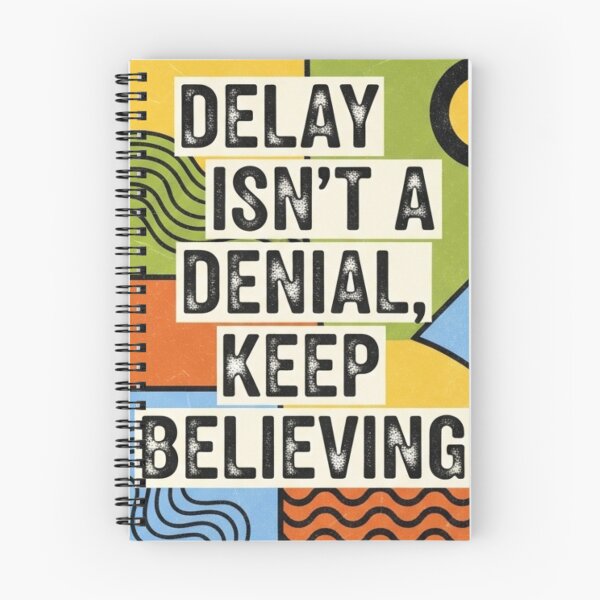 Item preview, Delay Isn't A Denial, Keep Believing - Retro Color Block designed and sold by Faithloveshop.